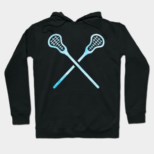 Lacrosse Stick Light Blue Hoodie